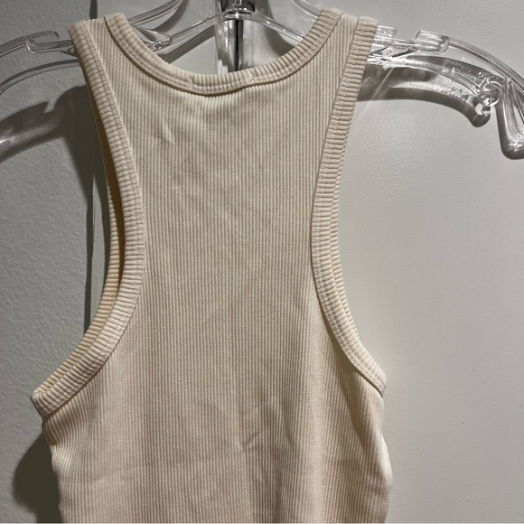 Agolde Ribbed Tank XS Cream Off White - Picture 3 of 6